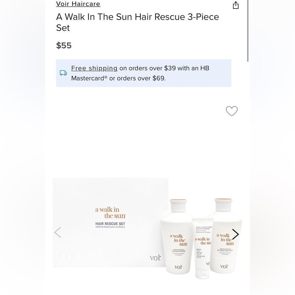 Voir Haircare
A Walk In The Sun Hair Rescue 3-Piece Set